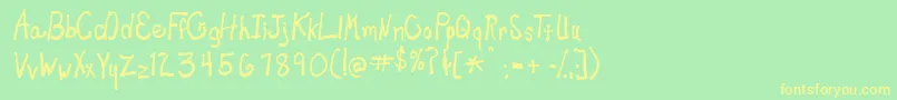 Newtoy Font – Yellow Fonts on Green Background