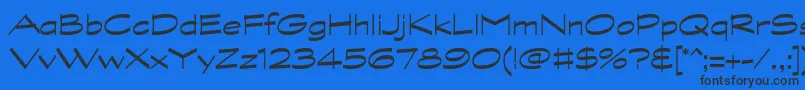 GraphitestdWide Font – Black Fonts on Blue Background