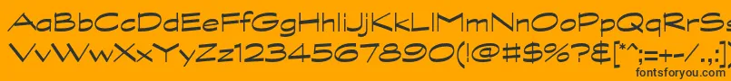 Шрифт GraphitestdWide – чёрные шрифты на оранжевом фоне