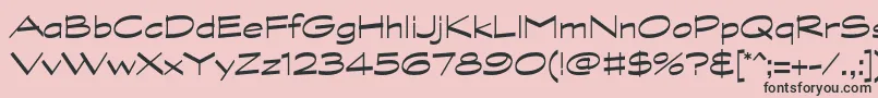 GraphitestdWide-fontti – mustat fontit vaaleanpunaisella taustalla