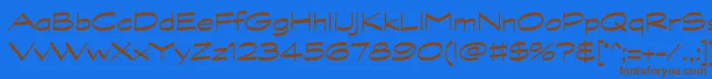 GraphitestdWide Font – Brown Fonts on Blue Background