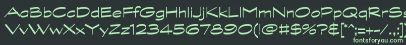 GraphitestdWide Font – Green Fonts on Black Background