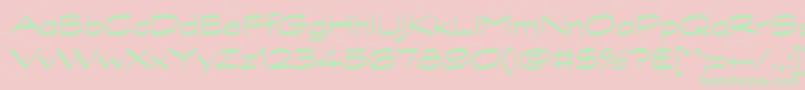 GraphitestdWide-Schriftart – Grüne Schriften auf rosa Hintergrund