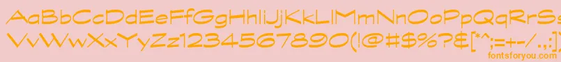 GraphitestdWide Font – Orange Fonts on Pink Background