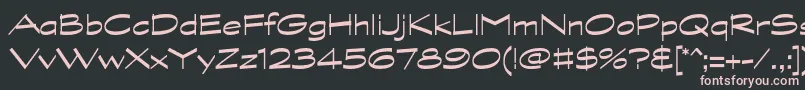 GraphitestdWide Font – Pink Fonts on Black Background