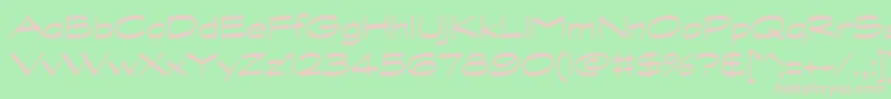 GraphitestdWide-fontti – vaaleanpunaiset fontit vihreällä taustalla