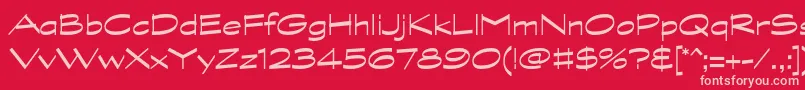 GraphitestdWide Font – Pink Fonts on Red Background