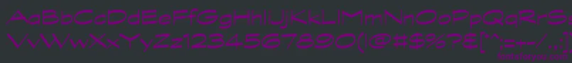 GraphitestdWide-fontti – violetit fontit mustalla taustalla