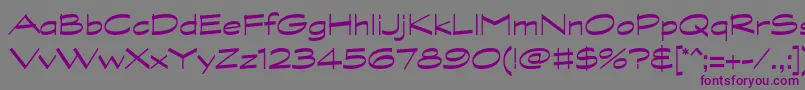 GraphitestdWide Font – Purple Fonts on Gray Background