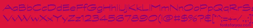 GraphitestdWide Font – Purple Fonts on Red Background