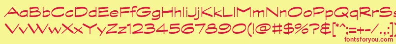 GraphitestdWide Font – Red Fonts on Yellow Background