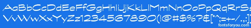 GraphitestdWide-fontti – valkoiset fontit sinisellä taustalla