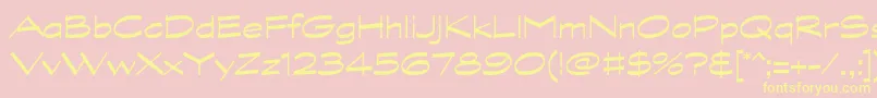 フォントGraphitestdWide – 黄色のフォント、ピンクの背景