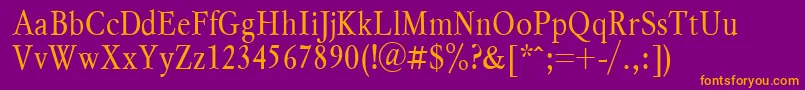 Myslnarrowctt Font – Orange Fonts on Purple Background