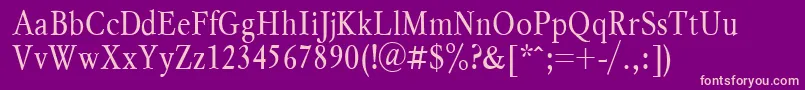 Myslnarrowctt Font – Pink Fonts on Purple Background