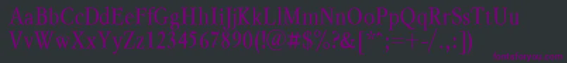 Myslnarrowctt Font – Purple Fonts on Black Background