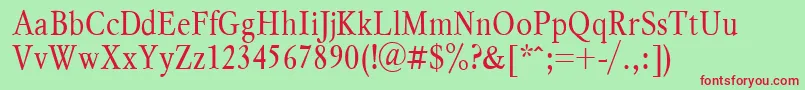 Myslnarrowctt Font – Red Fonts on Green Background