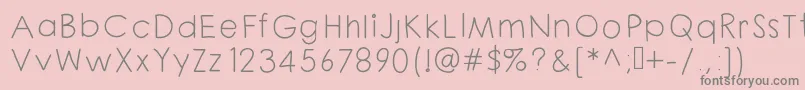 Chloouioui Font – Gray Fonts on Pink Background