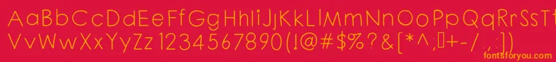 Chloouioui Font – Orange Fonts on Red Background