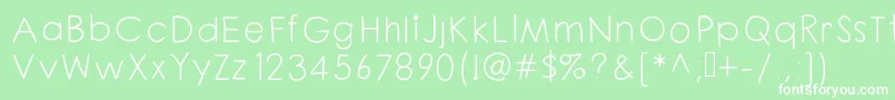 Chloouioui Font – White Fonts on Green Background