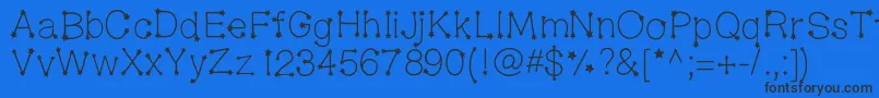 Midnightconstellations Font – Black Fonts on Blue Background