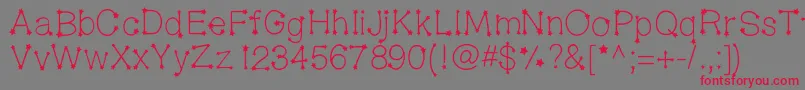 Weitere Informationen zur Midnightconstellations-Schriftart Midnightconstellations-Schriftart – Rote Schriften auf grauem Hintergrund