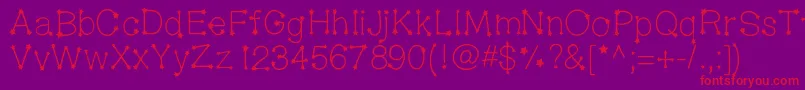 Midnightconstellations Font – Red Fonts on Purple Background