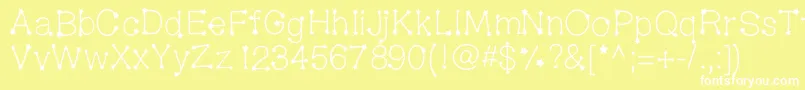 Midnightconstellations Font – White Fonts on Yellow Background