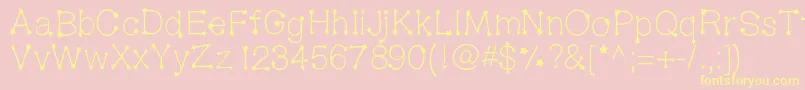 Midnightconstellations Font – Yellow Fonts on Pink Background