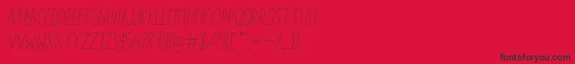 fuente AracneCondensedLightItalic – Fuentes Negras Sobre Fondo Rojo