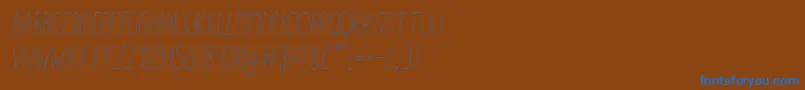 フォントAracneCondensedLightItalic – 茶色の背景に青い文字