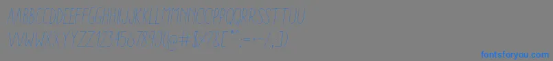 Police AracneCondensedLightItalic – polices bleues sur fond gris