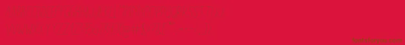 Fonte AracneCondensedLightItalic – fontes marrons em um fundo vermelho