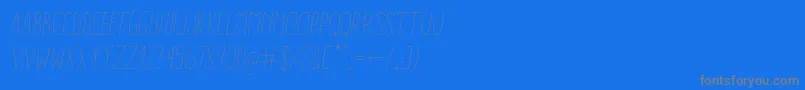 Czcionka AracneCondensedLightItalic – szare czcionki na niebieskim tle