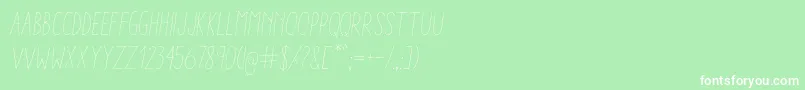 fuente AracneCondensedLightItalic – Fuentes Blancas Sobre Fondo Verde