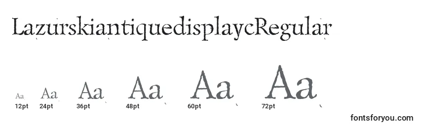 Размеры шрифта LazurskiantiquedisplaycRegular
