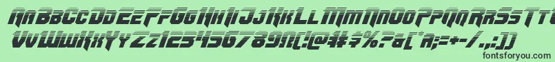 Omegaforcetwoital12 Font – Black Fonts on Green Background