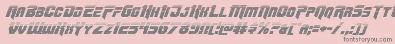フォントOmegaforcetwoital12 – ピンクの背景に灰色の文字