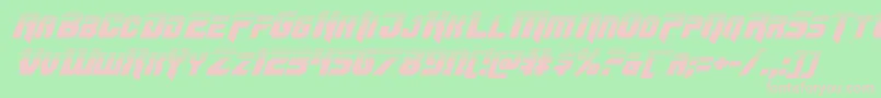 Omegaforcetwoital12-Schriftart – Rosa Schriften auf grünem Hintergrund