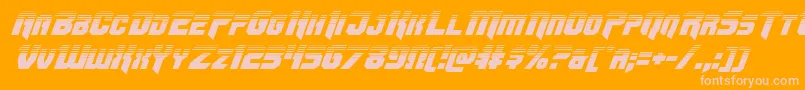 Omegaforcetwoital12 Font – Pink Fonts on Orange Background