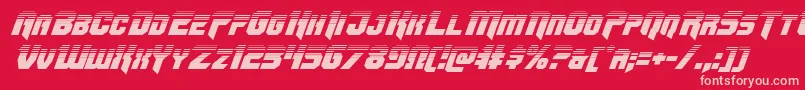Omegaforcetwoital12 Font – Pink Fonts on Red Background