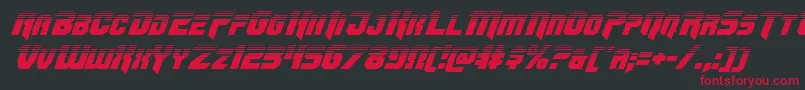 Omegaforcetwoital12 Font – Red Fonts on Black Background