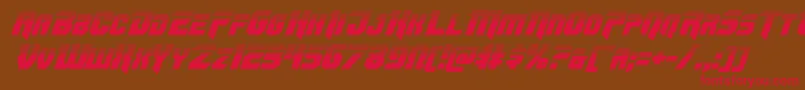 Omegaforcetwoital12 Font – Red Fonts on Brown Background