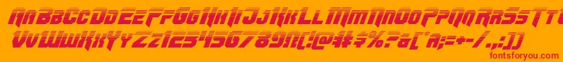 Шрифт Omegaforcetwoital12 – красные шрифты на оранжевом фоне