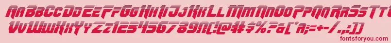 Omegaforcetwoital12 Font – Red Fonts on Pink Background