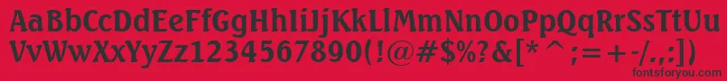 SeagullBoldBt Font – Black Fonts on Red Background
