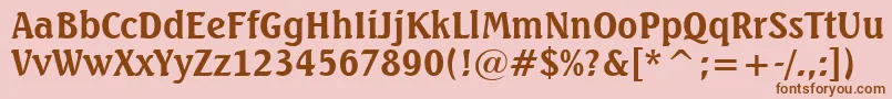 SeagullBoldBt Font – Brown Fonts on Pink Background