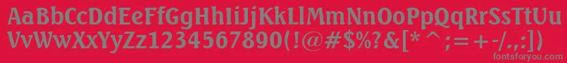 SeagullBoldBt Font – Gray Fonts on Red Background