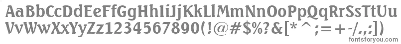 SeagullBoldBt-fontti – harmaat kirjasimet valkoisella taustalla