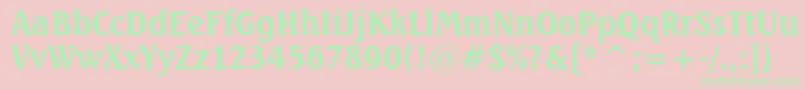 SeagullBoldBt Font – Green Fonts on Pink Background